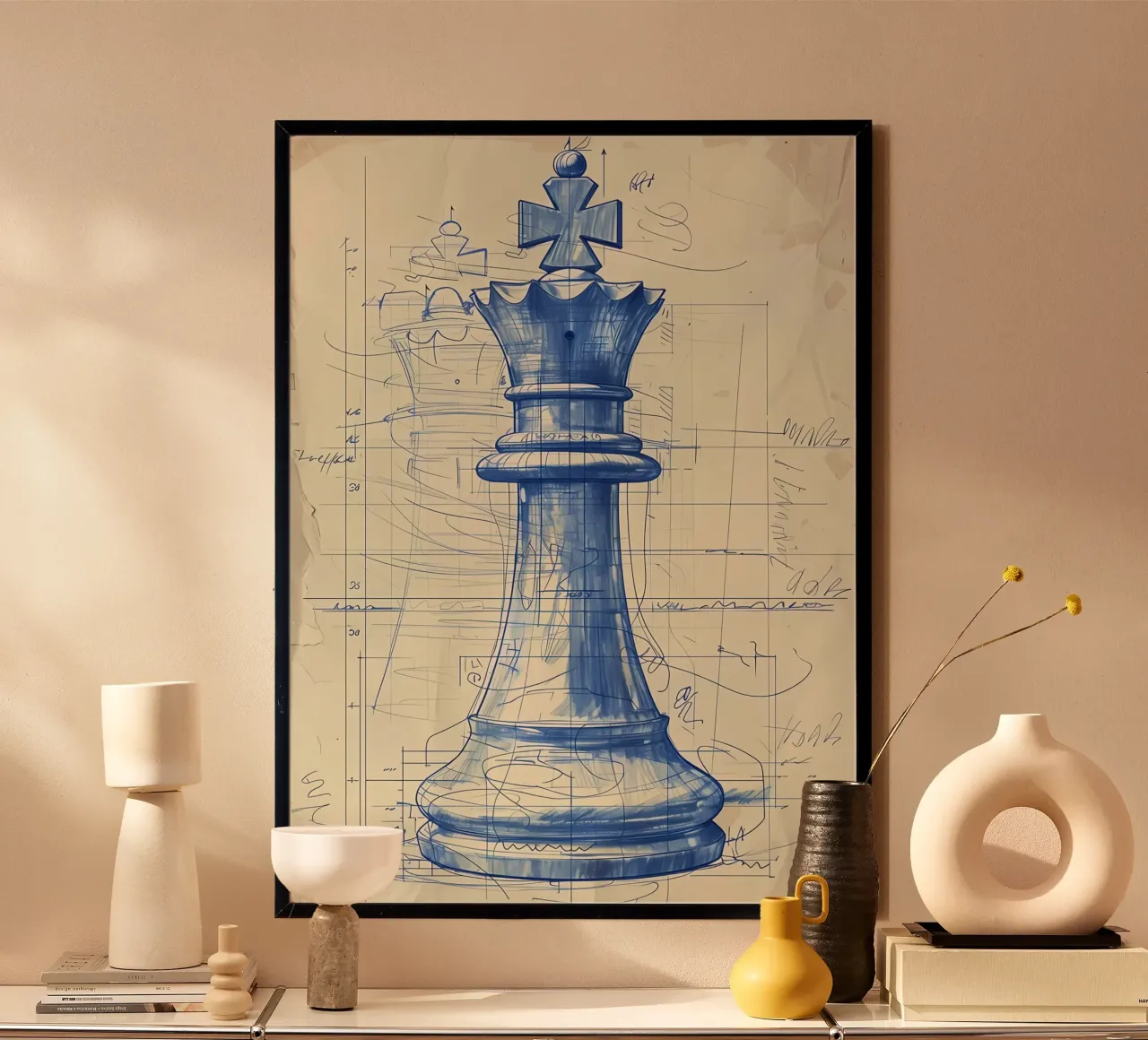 Gioco degli scacchi carta hahnemühle da Stylianos