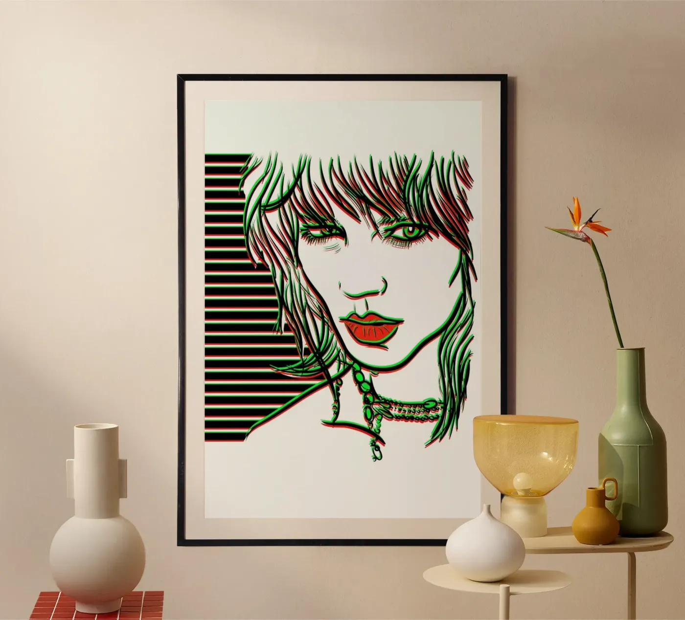 Freja poster van Chobopop