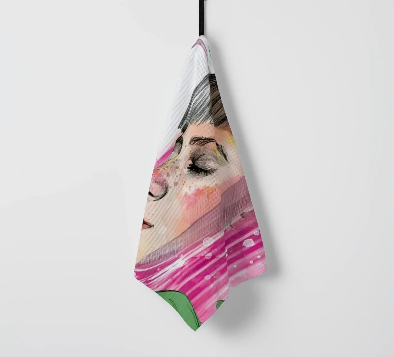 Ophelia tea towel by Ina Stanimirova