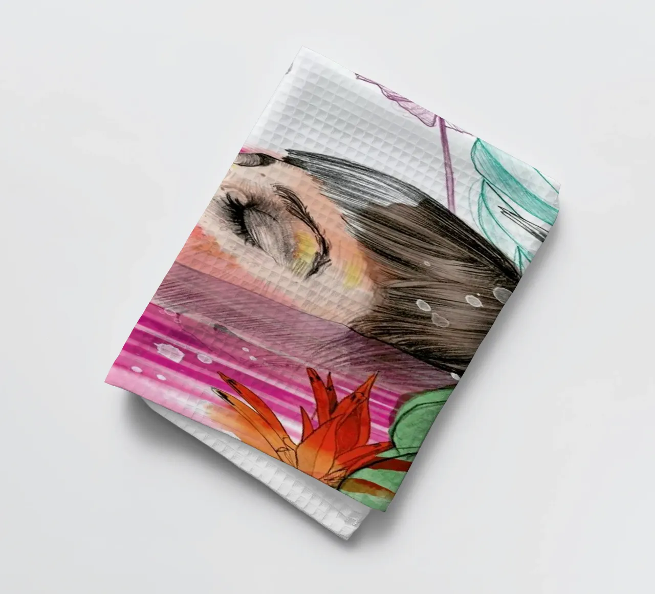 Ophelia tea towel by Ina Stanimirova