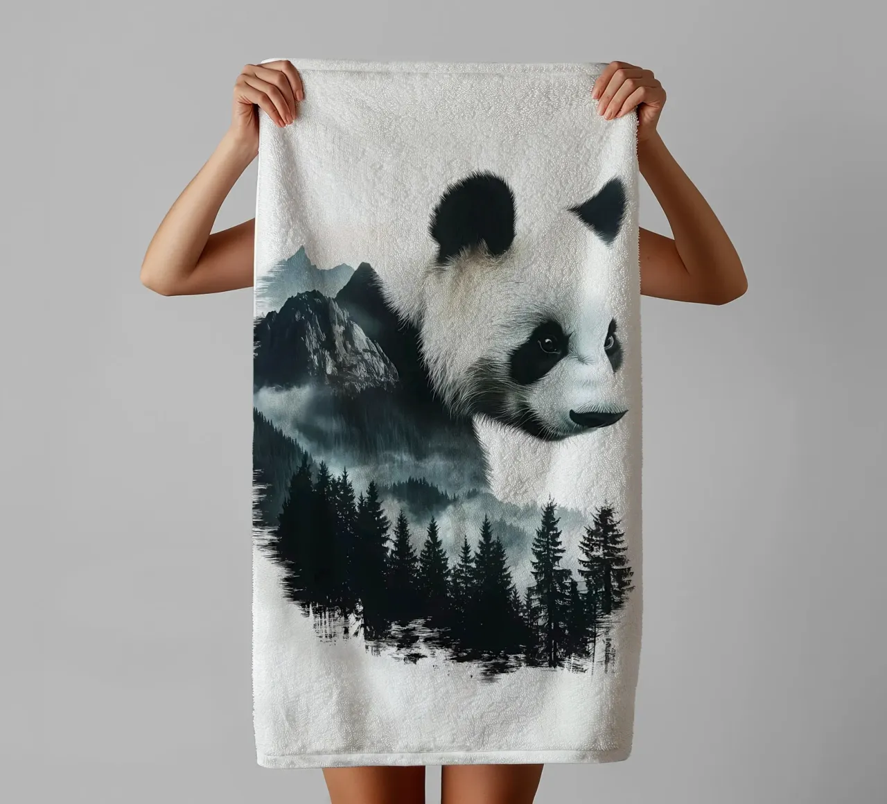 Sogno della montagna dei panda asciugamano da bagno da Ginnery