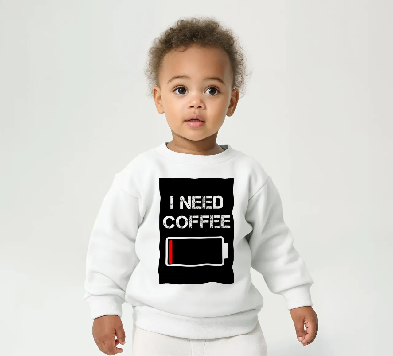 Ho bisogno di caffè Caffè divertente felpa neonato da Delaplane