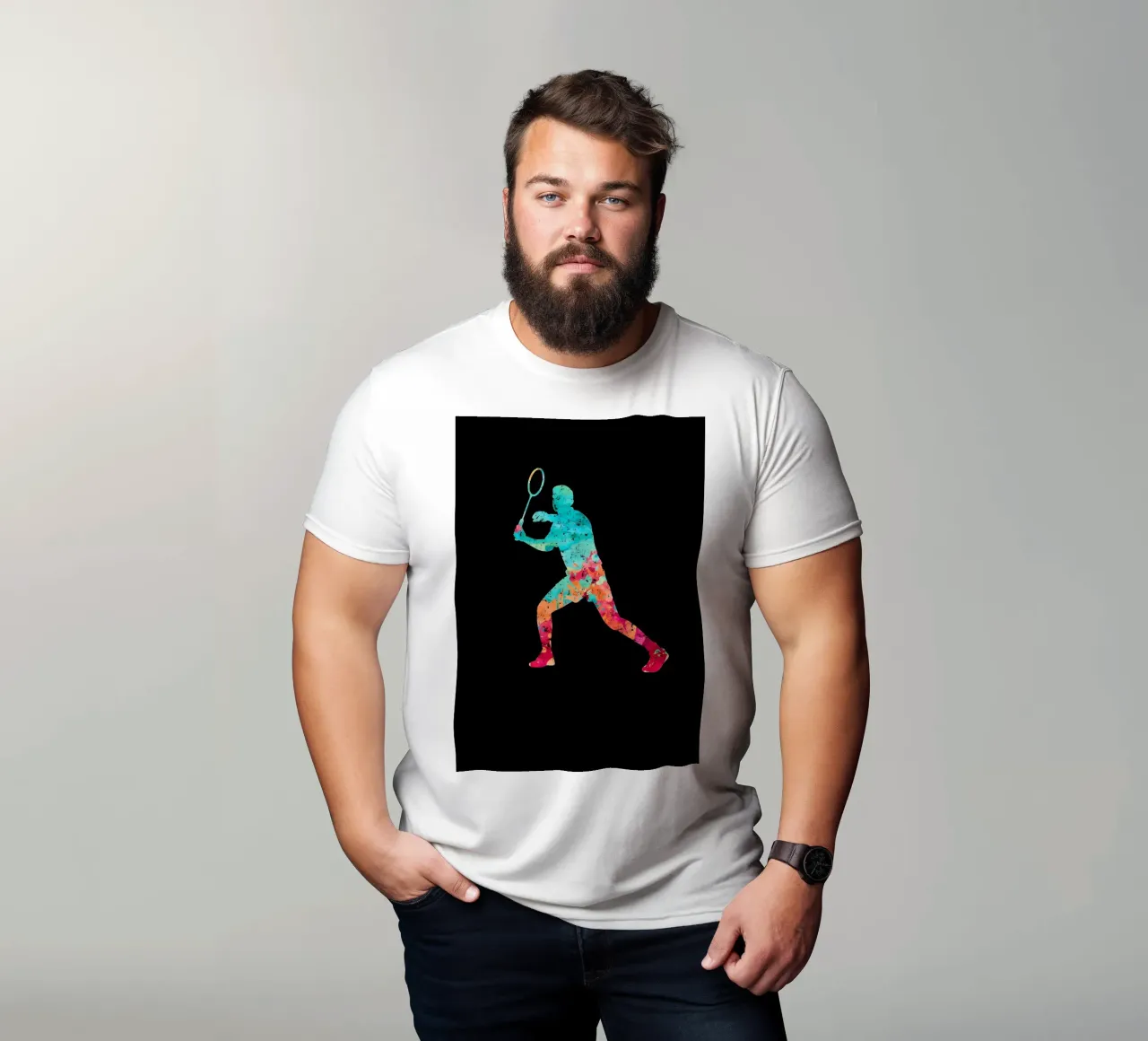 Giocatore di squash badminton sp t-shirt da allison