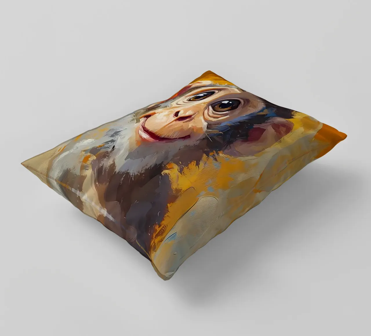 Scimmia con cappello di carta igienica cuscino da Ginnery