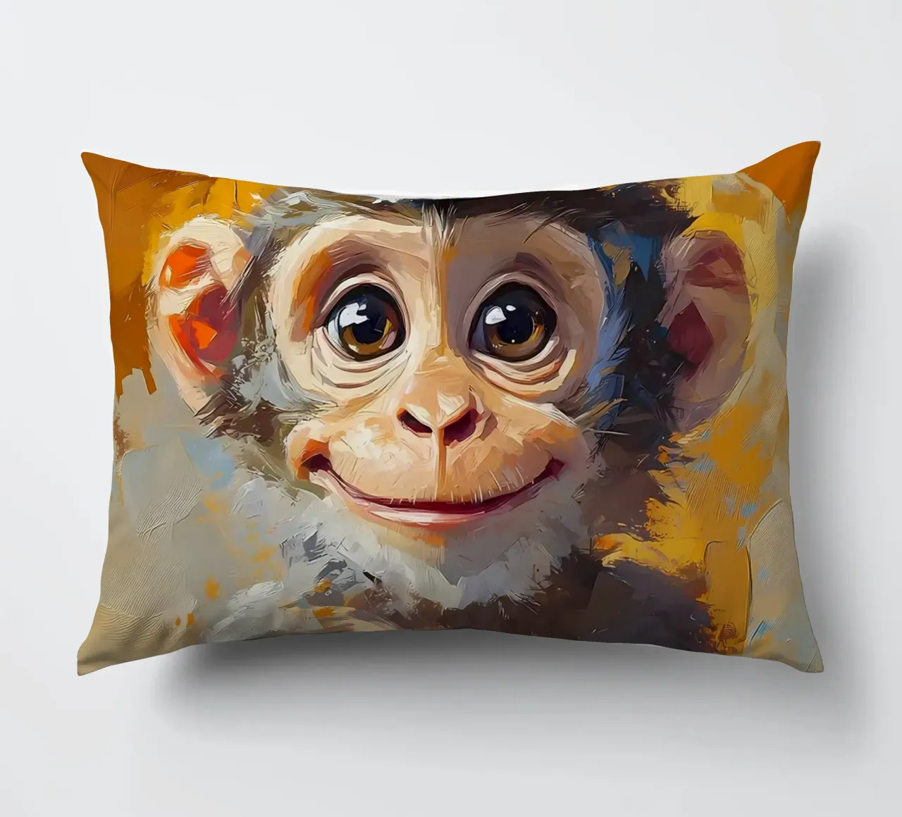 Scimmia con cappello di carta igienica cuscino da Ginnery