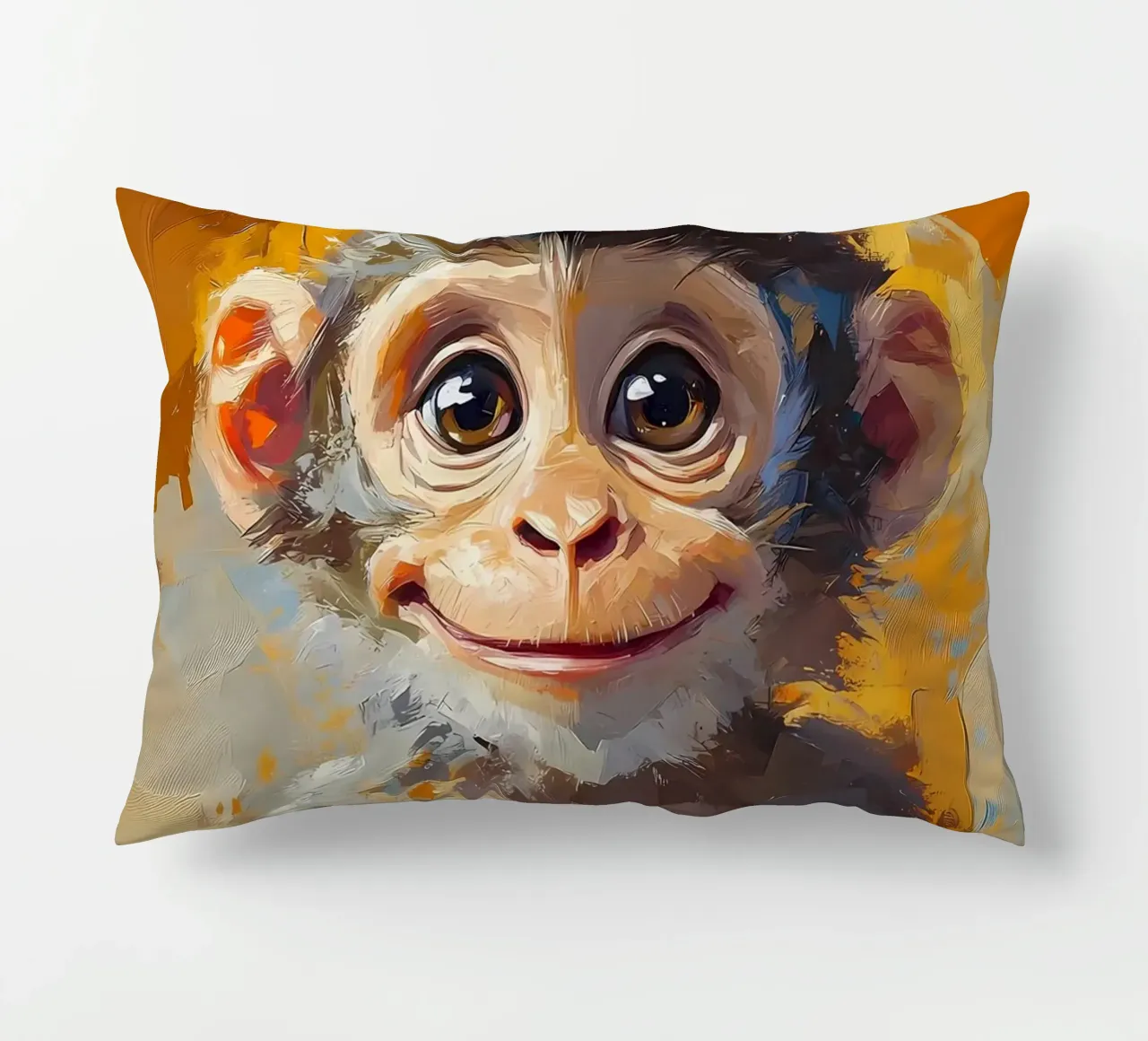 Scimmia con cappello di carta igienica cuscino da Ginnery