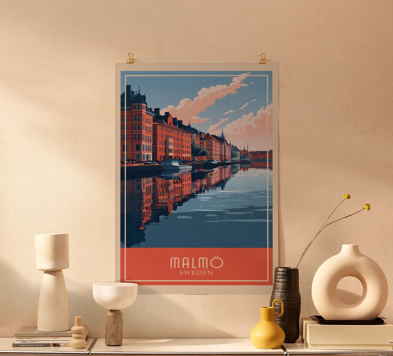 Malmö city Poster von Travelstudio