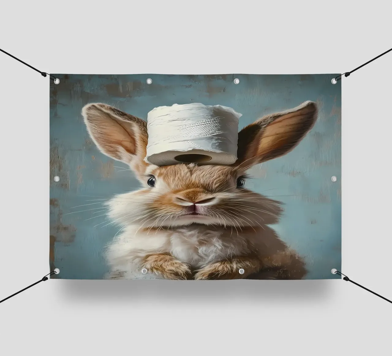 Bunny with Toilet Paper pvc cover by Ginnery