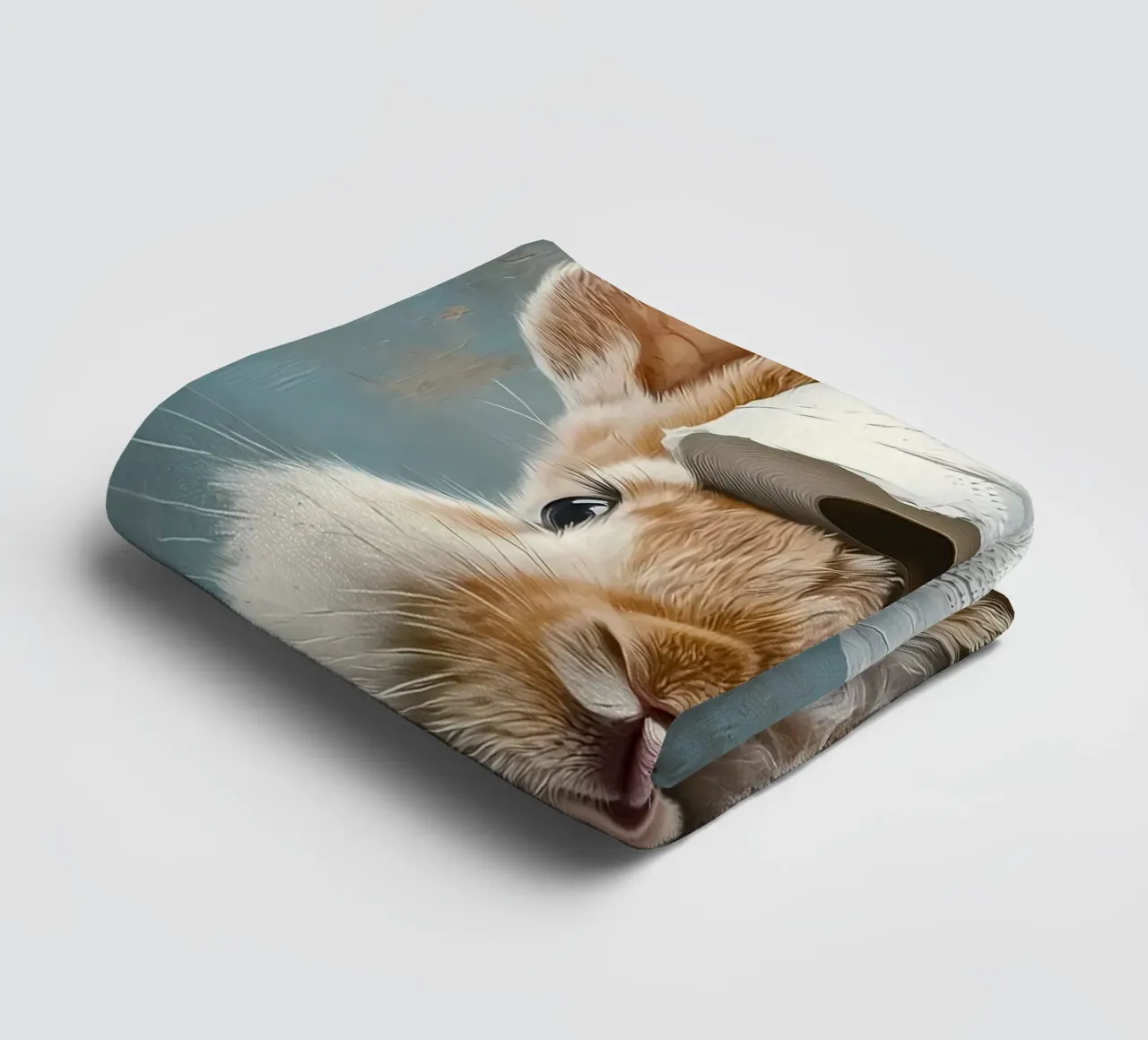 Konijntje met wc-papier badhanddoek van Ginnery