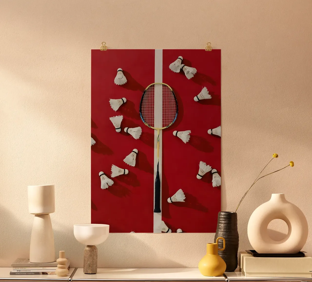 Badminton poster con telaio in plastica da allison