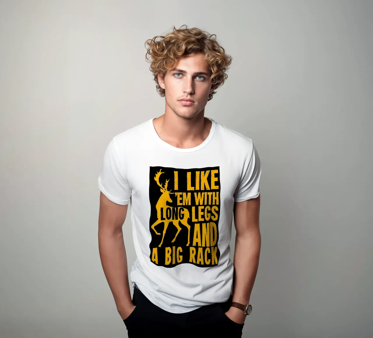 Witziges Hirschjagd-Zitat T-Shirt von Delaplane