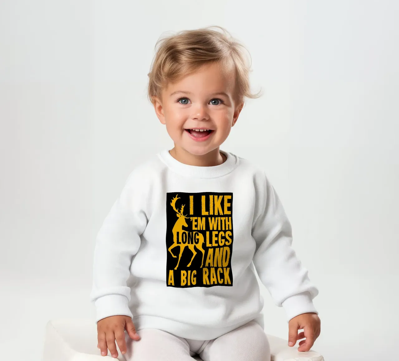 Witziges Hirschjagd-Zitat Baby Sweatshirt von Delaplane