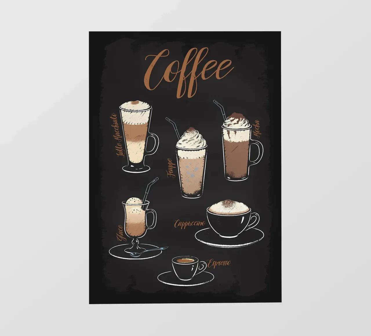 Guide du café Mime amusant bâche pvc de Eames