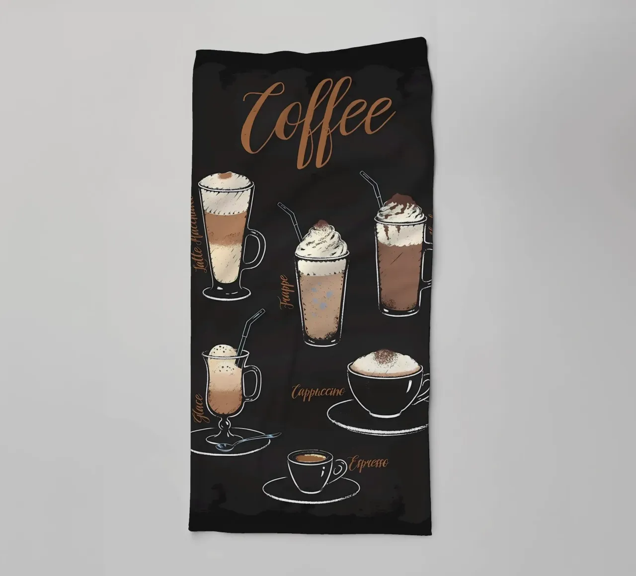 Guide du café Mime amusant serviette de bain de Eames