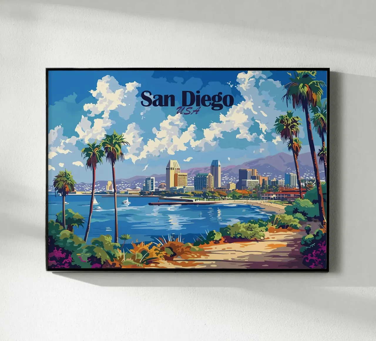 San Diego Cityscape acrylic glass by Ginnery