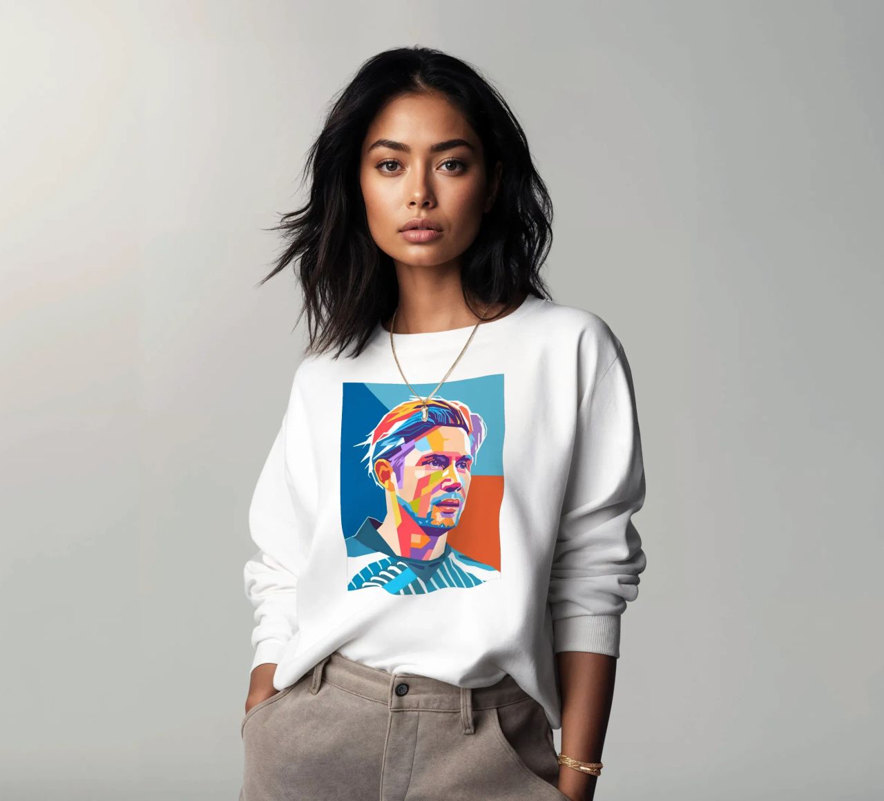 Kevin De Bruyne stile artistico WPAP felpa da Hantamrata
