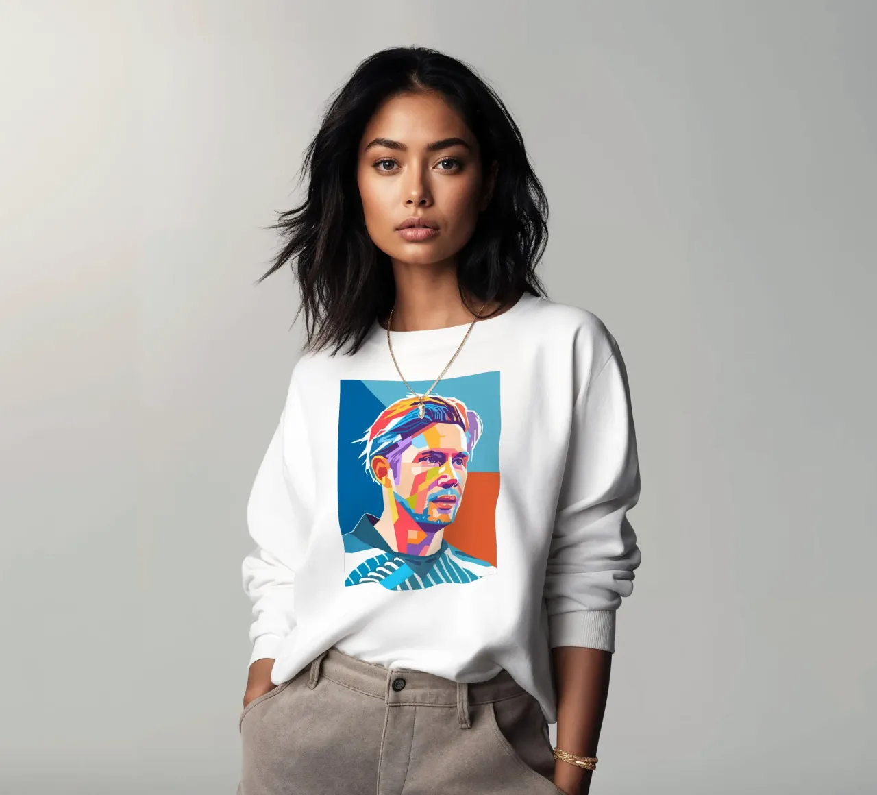 Kevin De Bruyne WPAP art style sweatshirt by Hantamrata