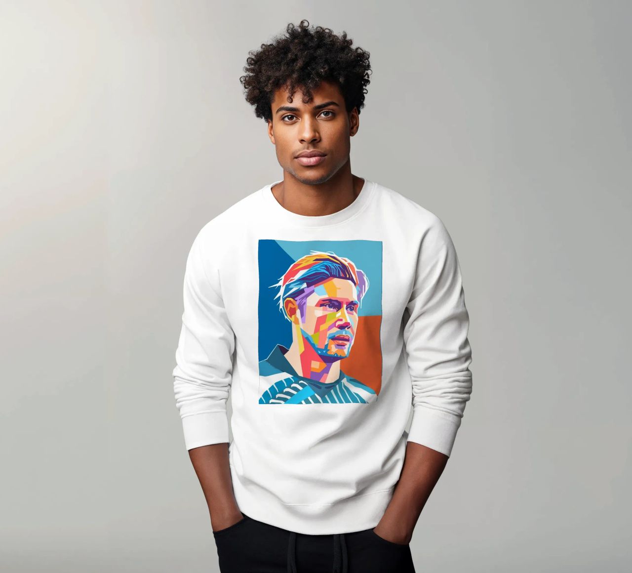 Kevin De Bruyne stile artistico WPAP felpa da Hantamrata