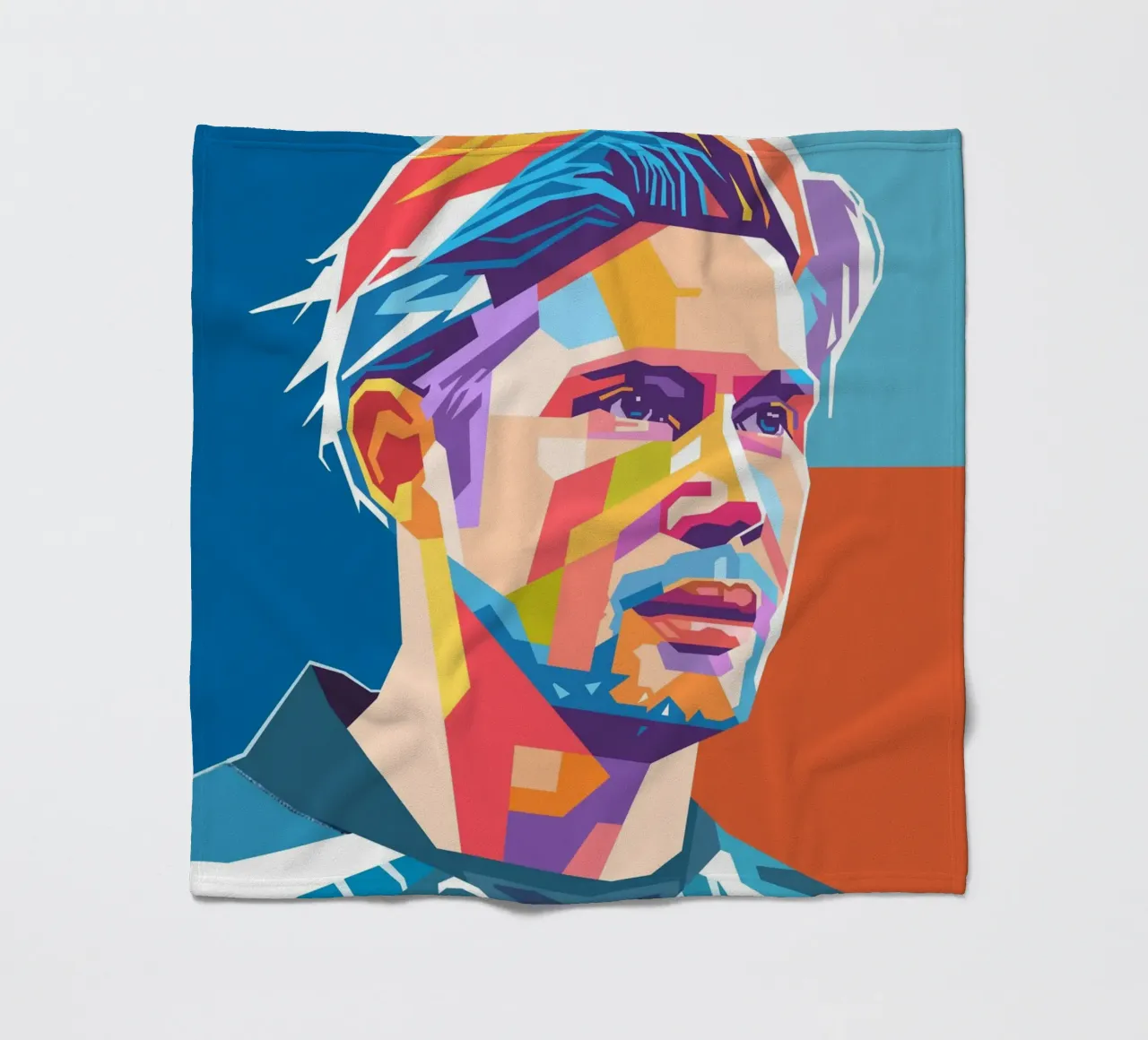 Kevin De Bruyne stile artistico WPAP coperta in pile da Hantamrata
