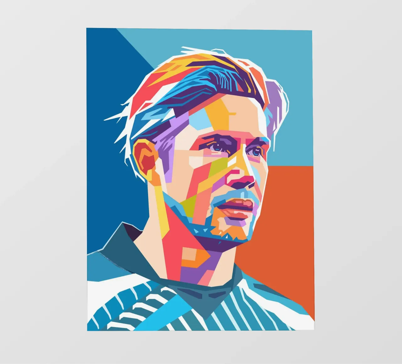 Kevin De Bruyne stile artistico WPAP pellicola backlit da Hantamrata