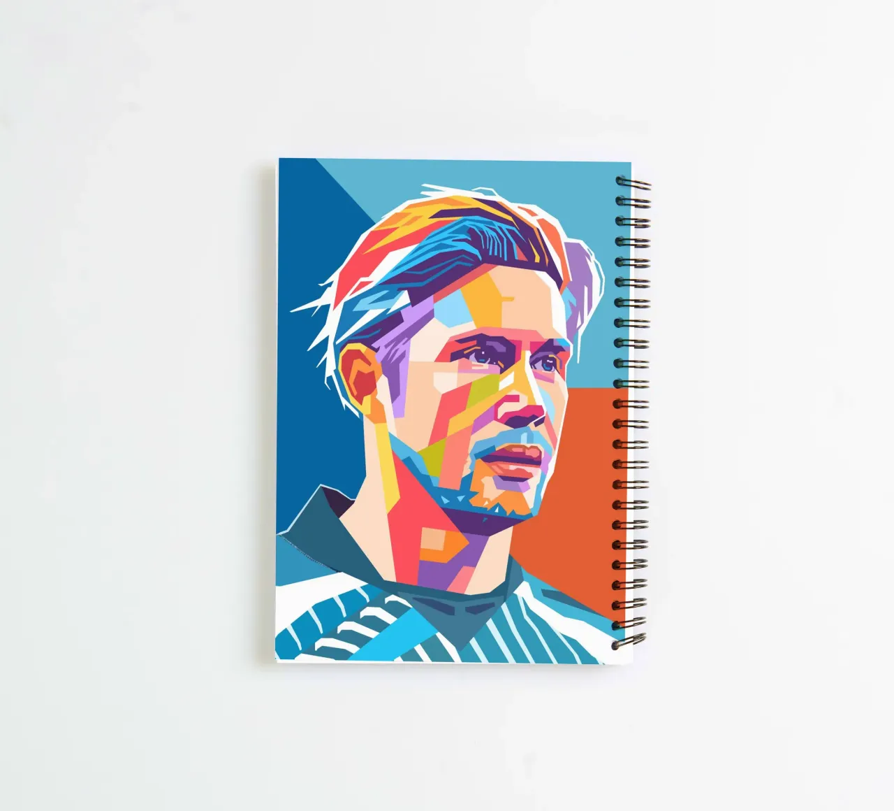 Kevin De Bruyne WPAP art style spiral notebook by Hantamrata