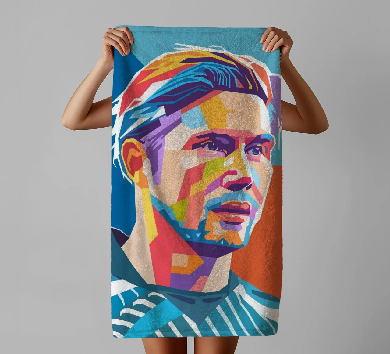 Kevin De Bruyne WPAP art style towel by Hantamrata