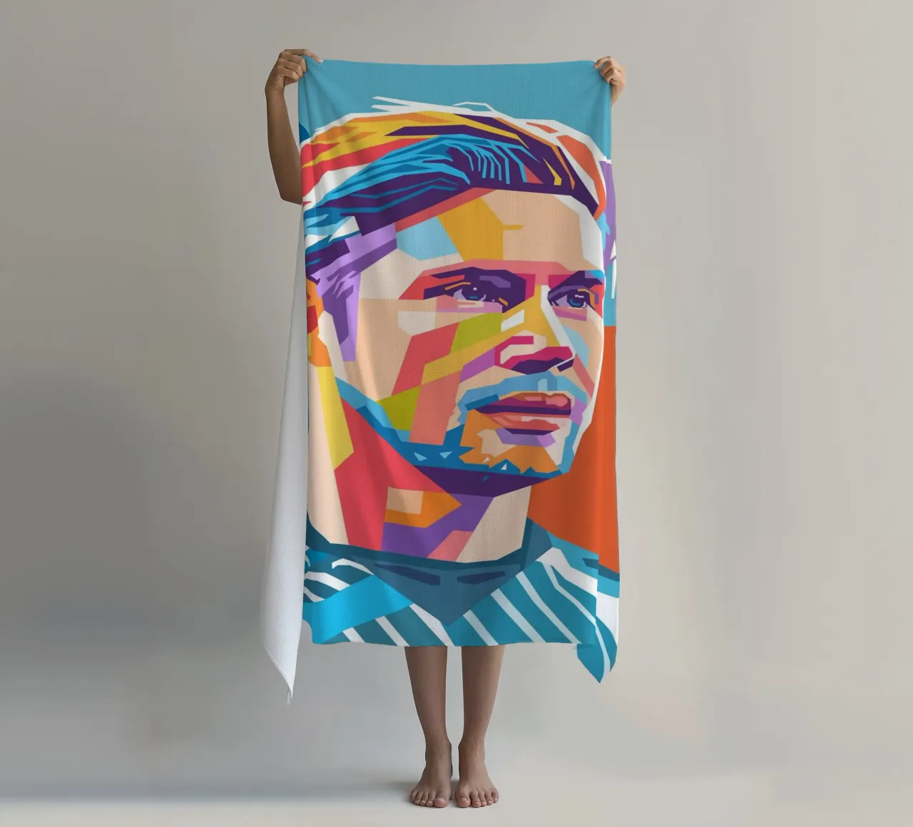 Kevin De Bruyne stile artistico WPAP telo mare da Hantamrata