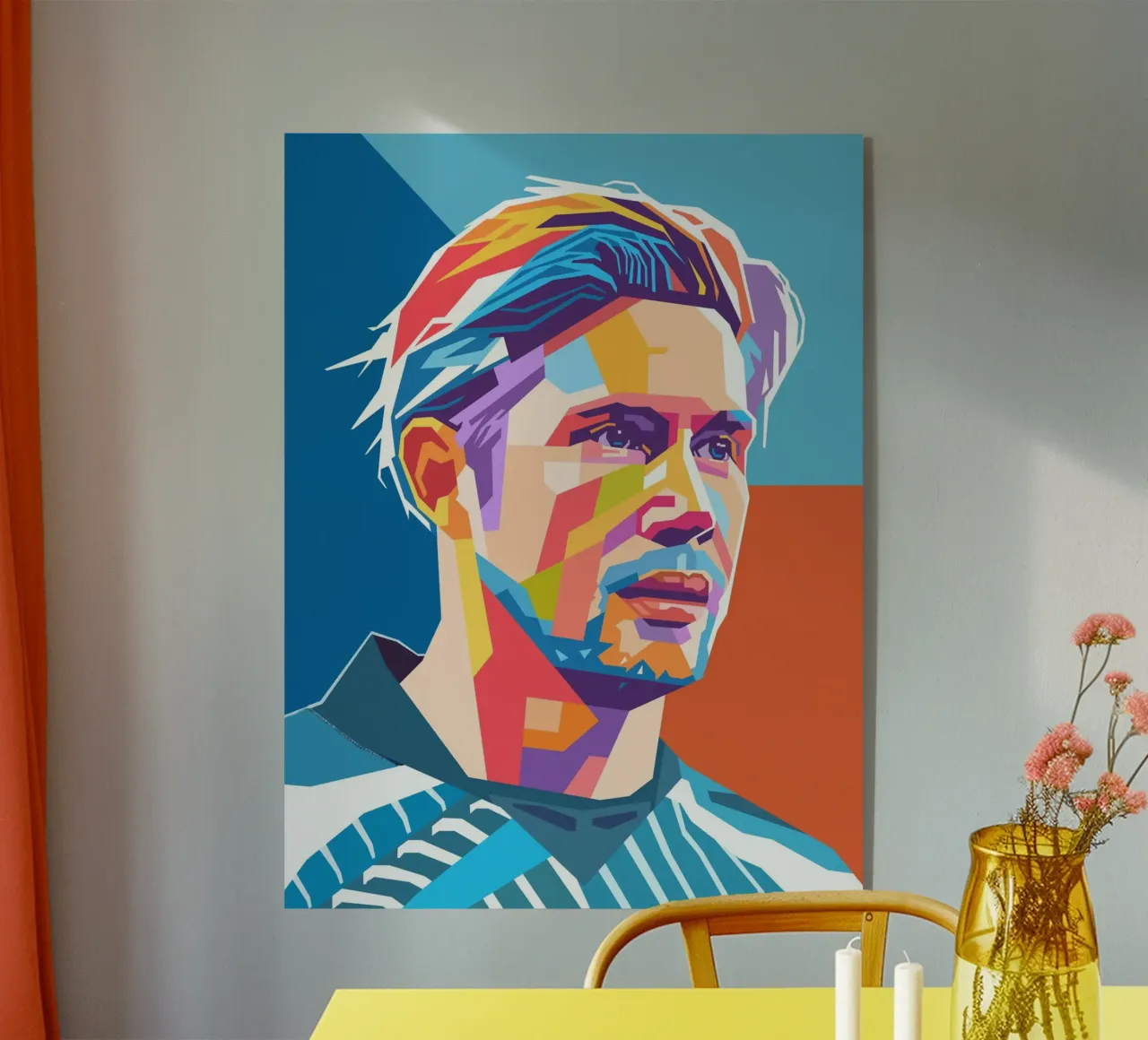 Kevin De Bruyne stile artistico WPAP plexiglass da Hantamrata
