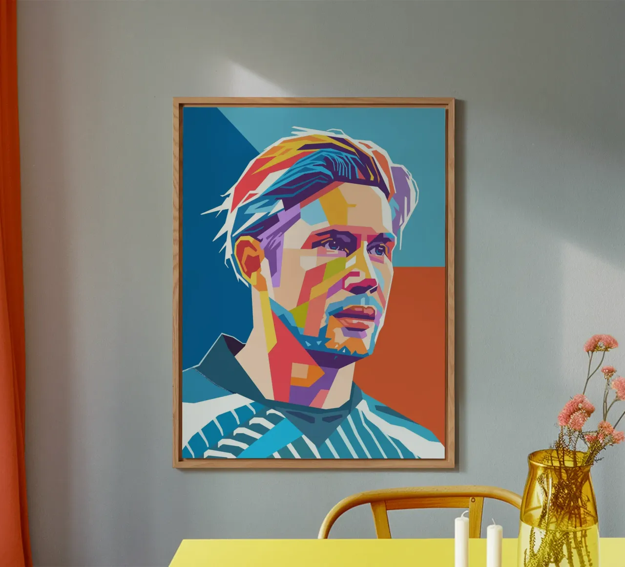 Kevin De Bruyne stile artistico WPAP alluminio dibond da Hantamrata