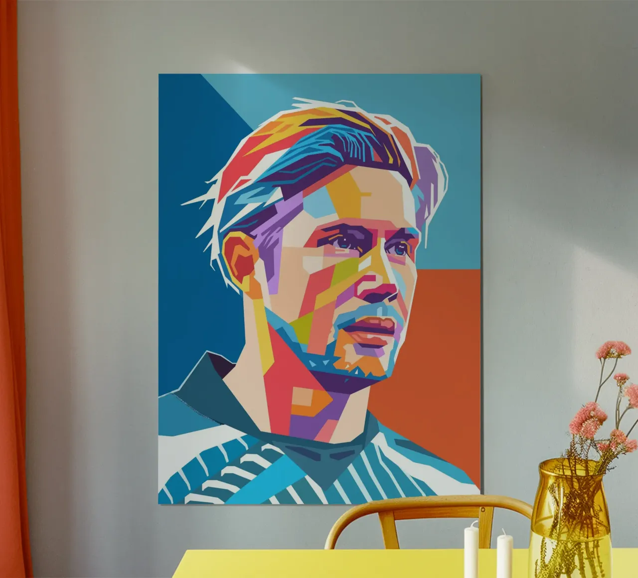 Kevin De Bruyne stile artistico WPAP carta hahnemühle da Hantamrata