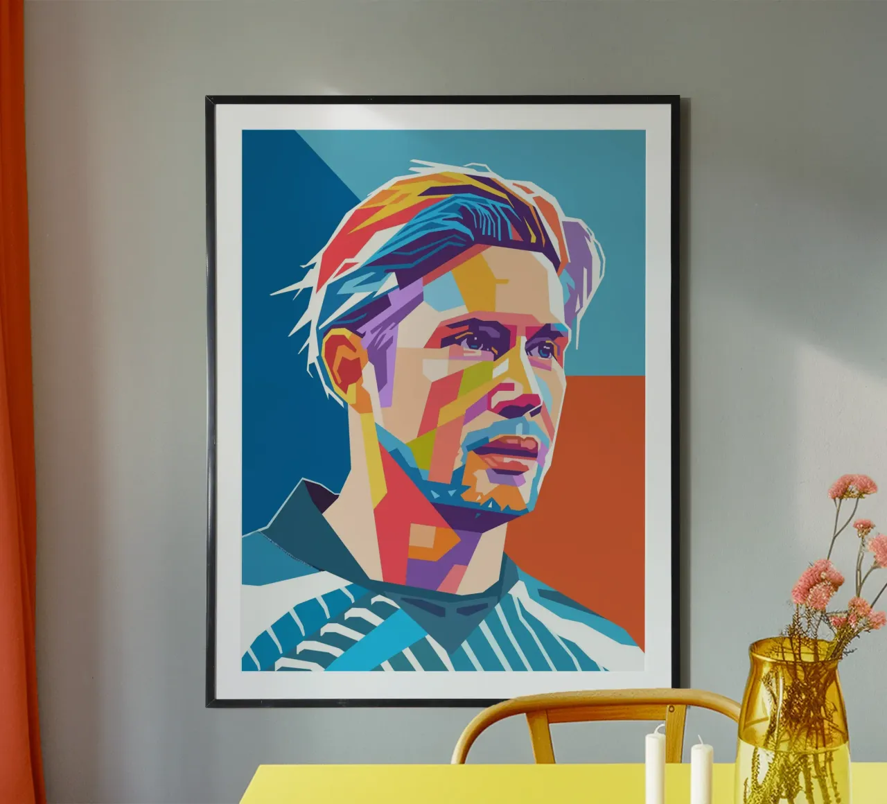 Kevin De Bruyne stile artistico WPAP carta hahnemühle da Hantamrata