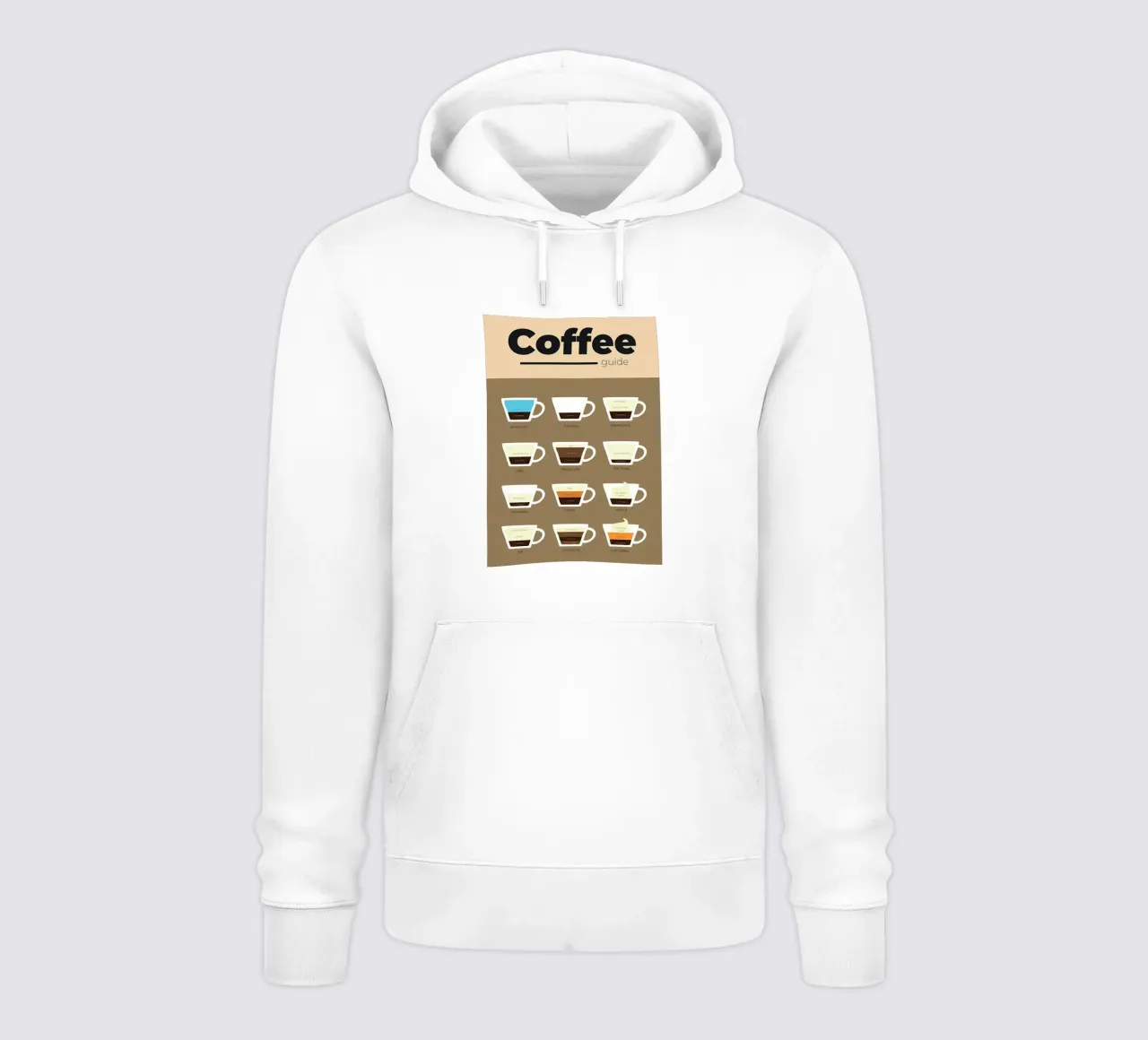 coffee guide in ml hoodie by Eames