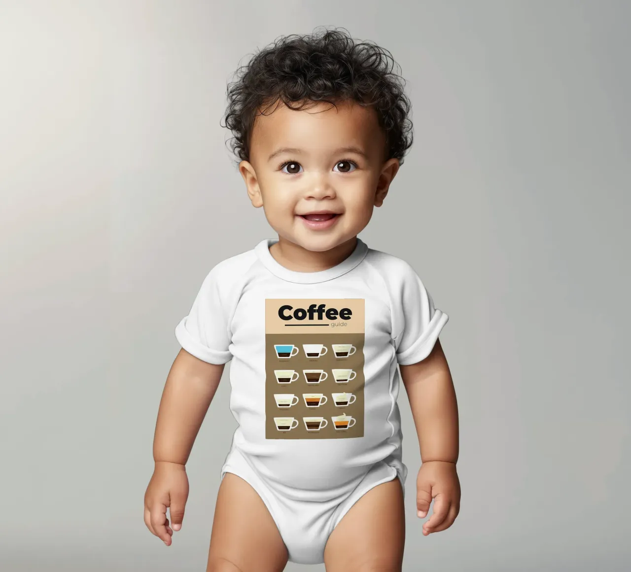 guida al caffè in ml body neonato maniche corte da Eames