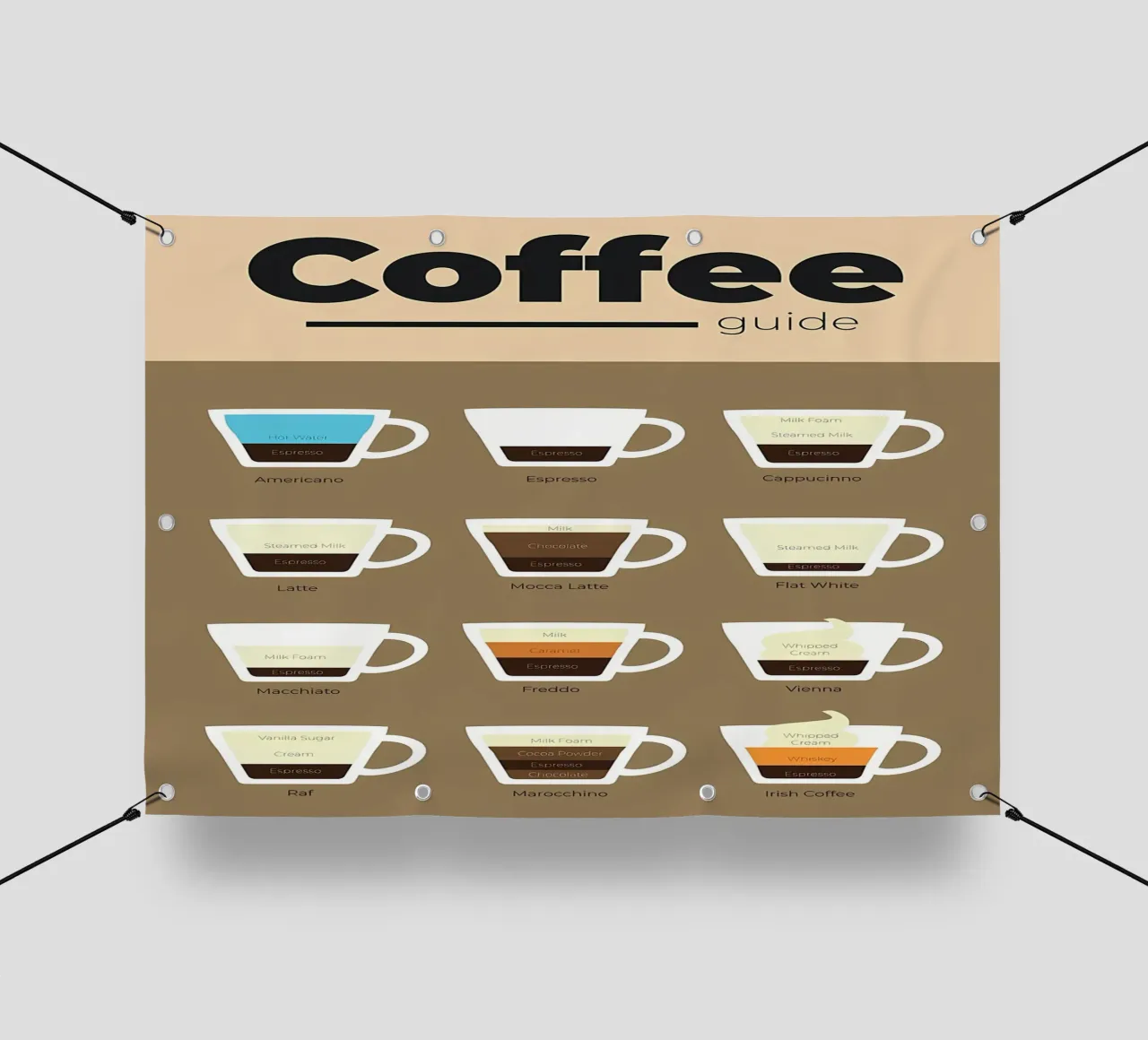 guida al caffè in ml telo in pvc da Eames