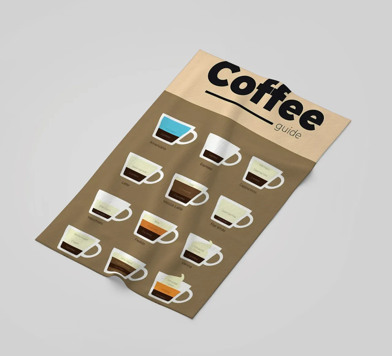 guía de café en ml toalla de playa de Eames