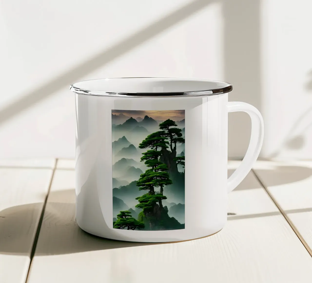 Poster minimalista 8 tazza in smalto da Kadynce