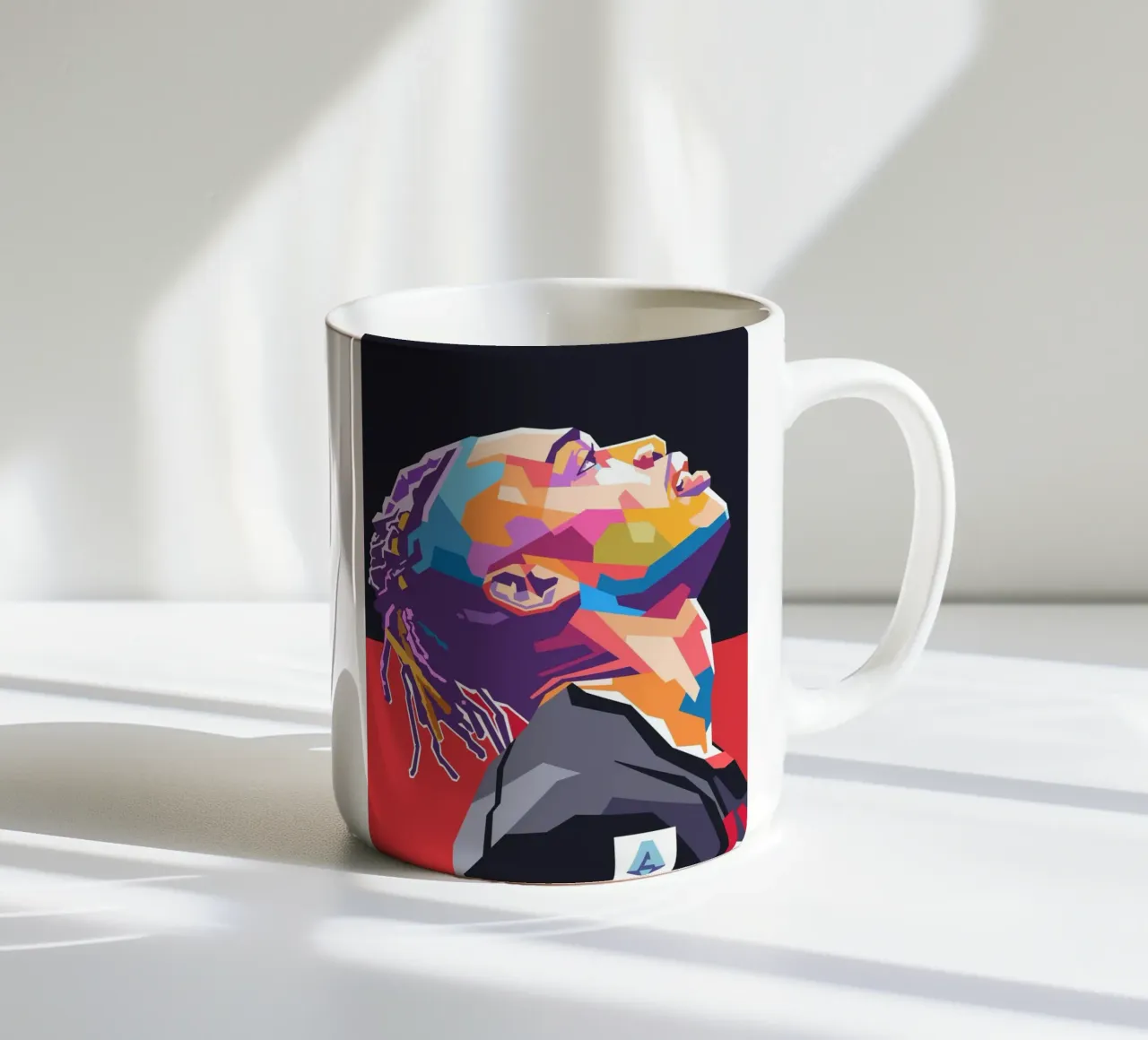 Stile artistico di Rafael Leao WPAP tazza in ceramica da Hantamrata