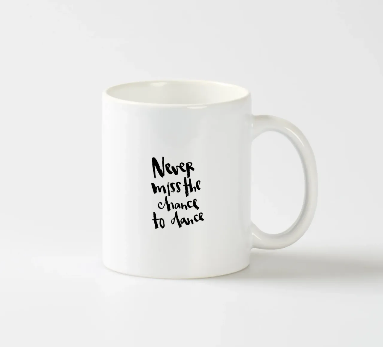 Never Miss a Chance ceramic mug by Brushmeetspaper