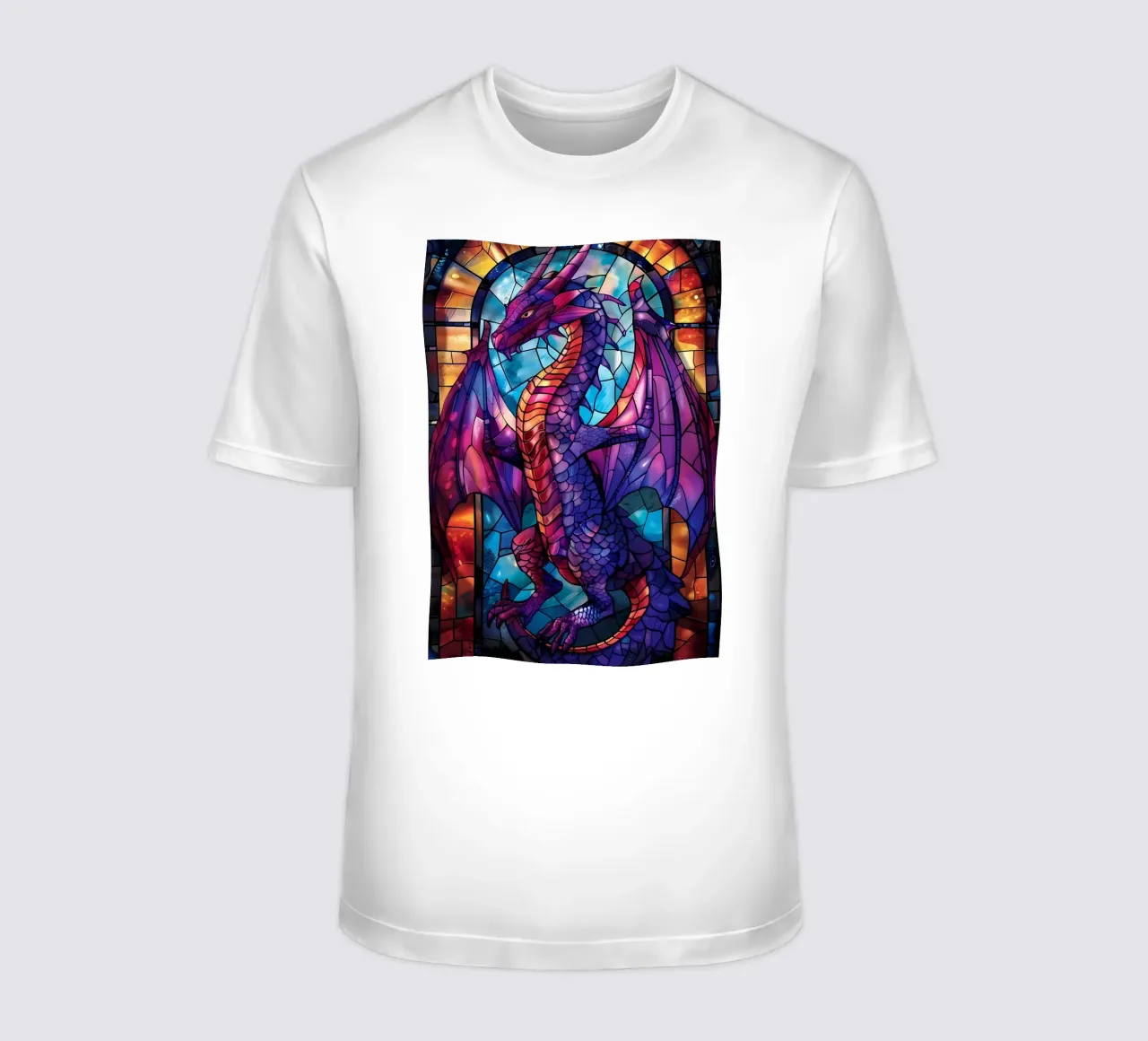 Drago in vetro colorato t-shirt da Mikesell