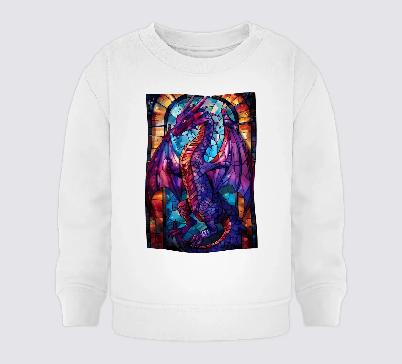 Drago in vetro colorato felpa neonato da Mikesell