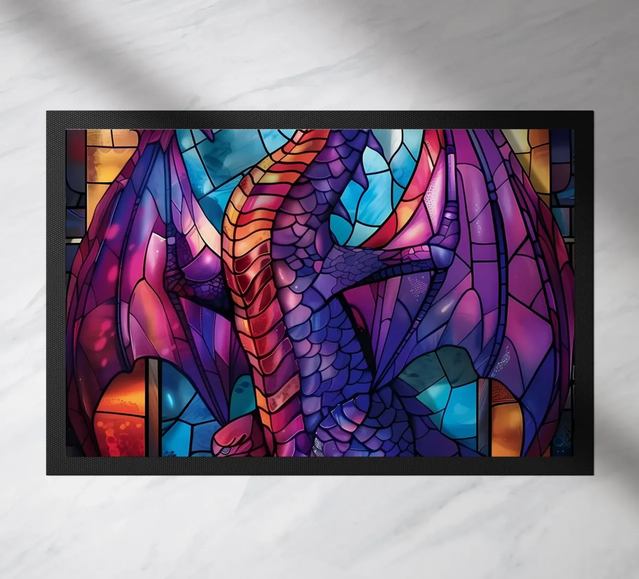Drago in vetro colorato zerbino da Mikesell