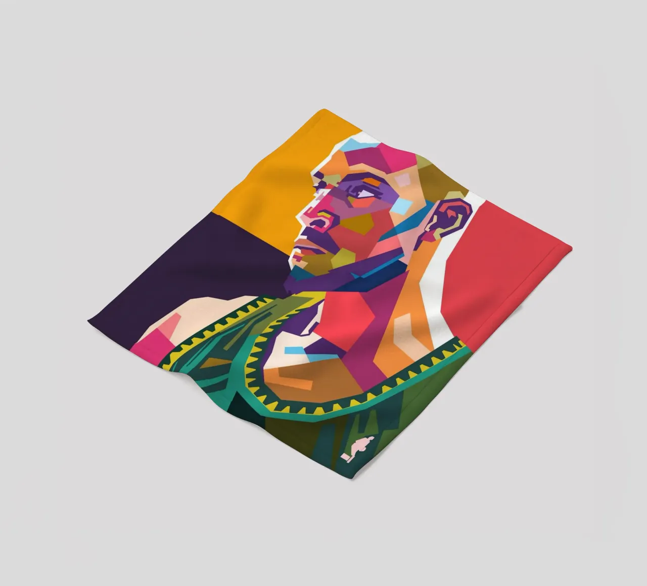 Kevin Garnett pop art portrait fleece blanket by Hantamrata