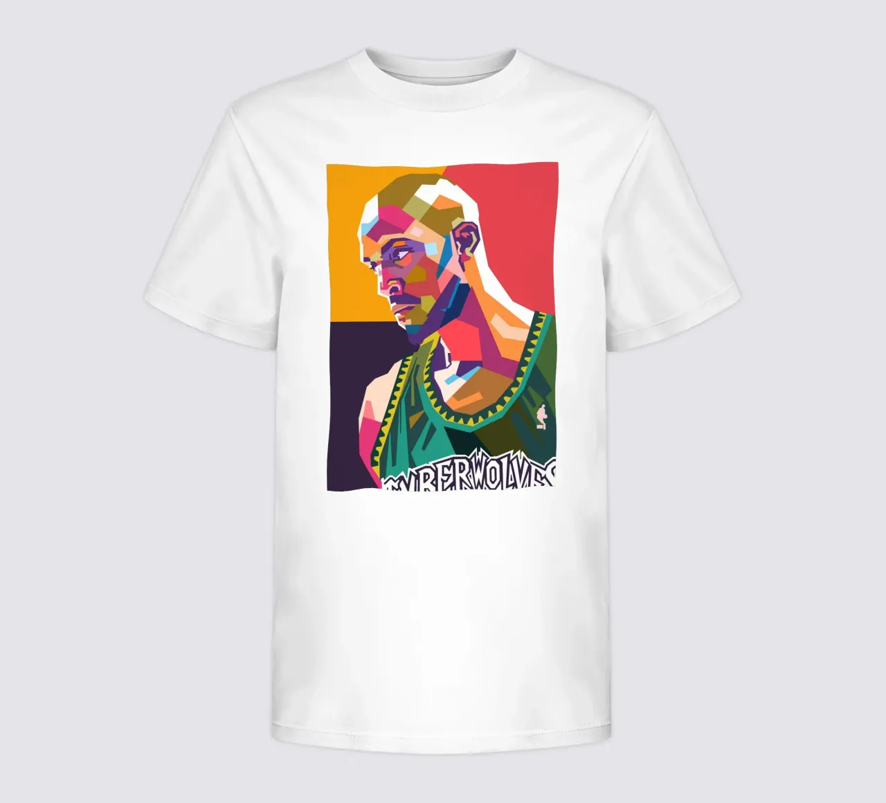 Kevin Garnett pop art portrait kids t-shirt by Hantamrata