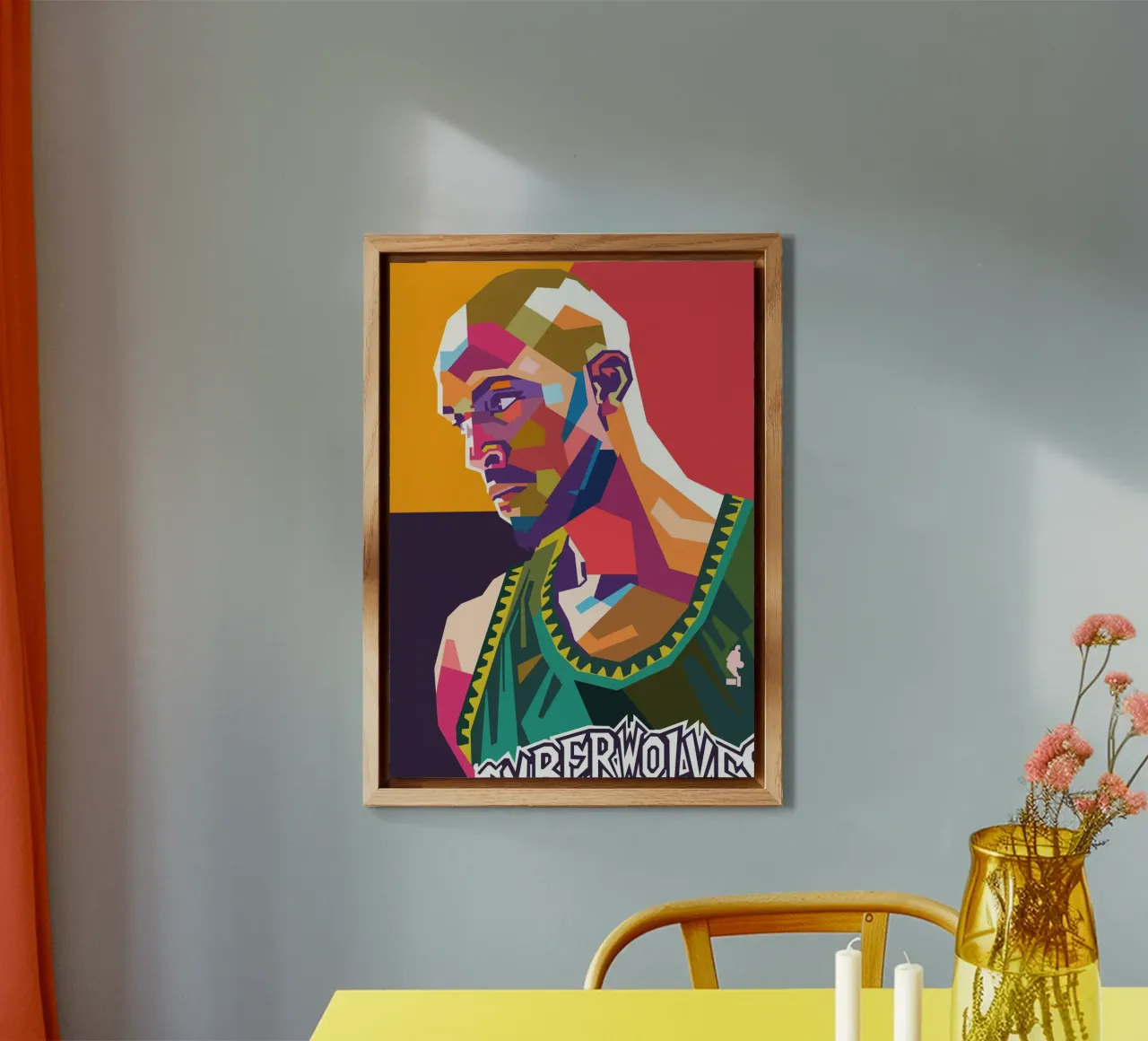 Kevin Garnett pop art portrait alu-dibond by Hantamrata