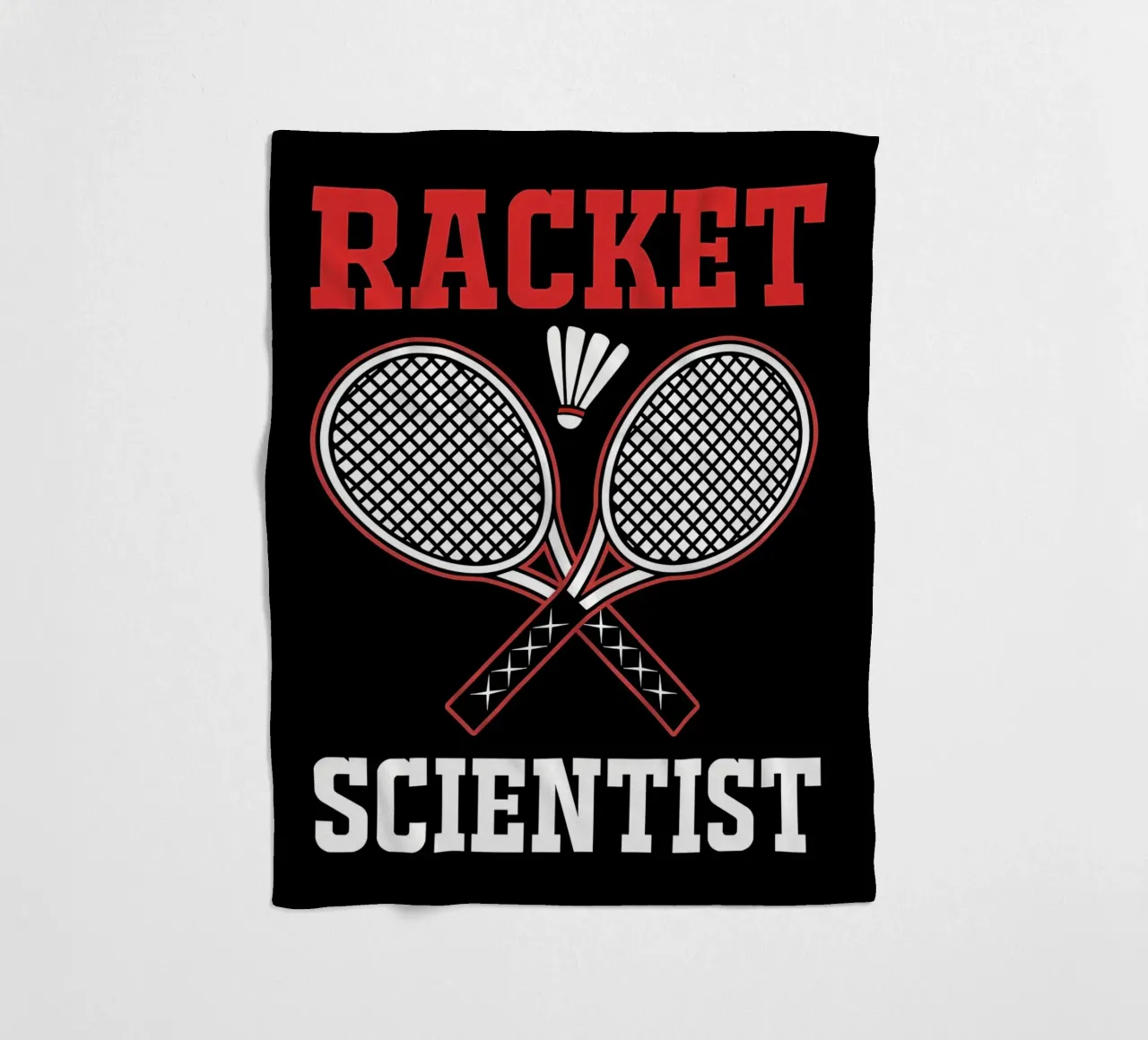 Racket Scientist fleece blanket by allison
