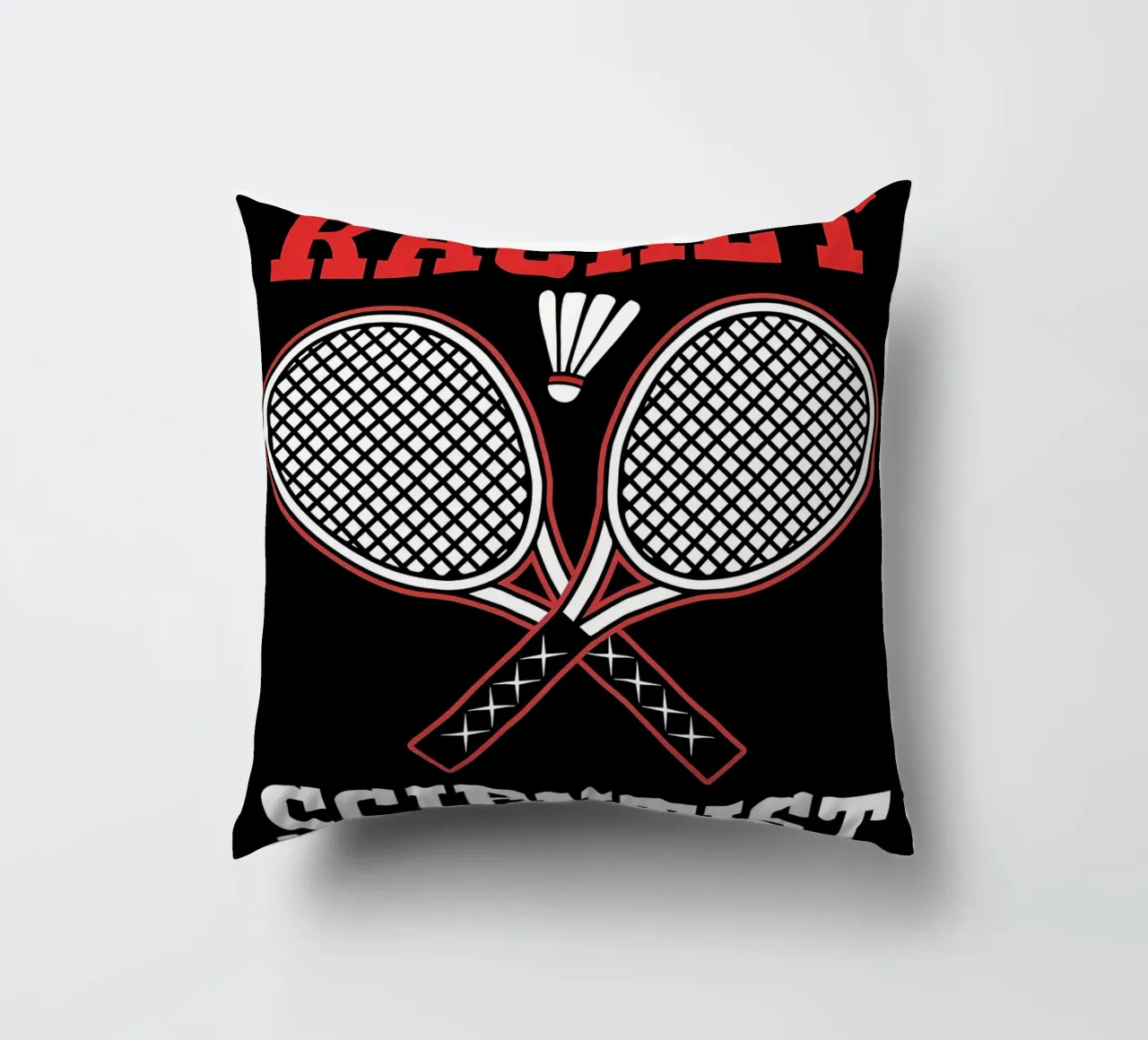 Racket Scientist decorative cushion by allison