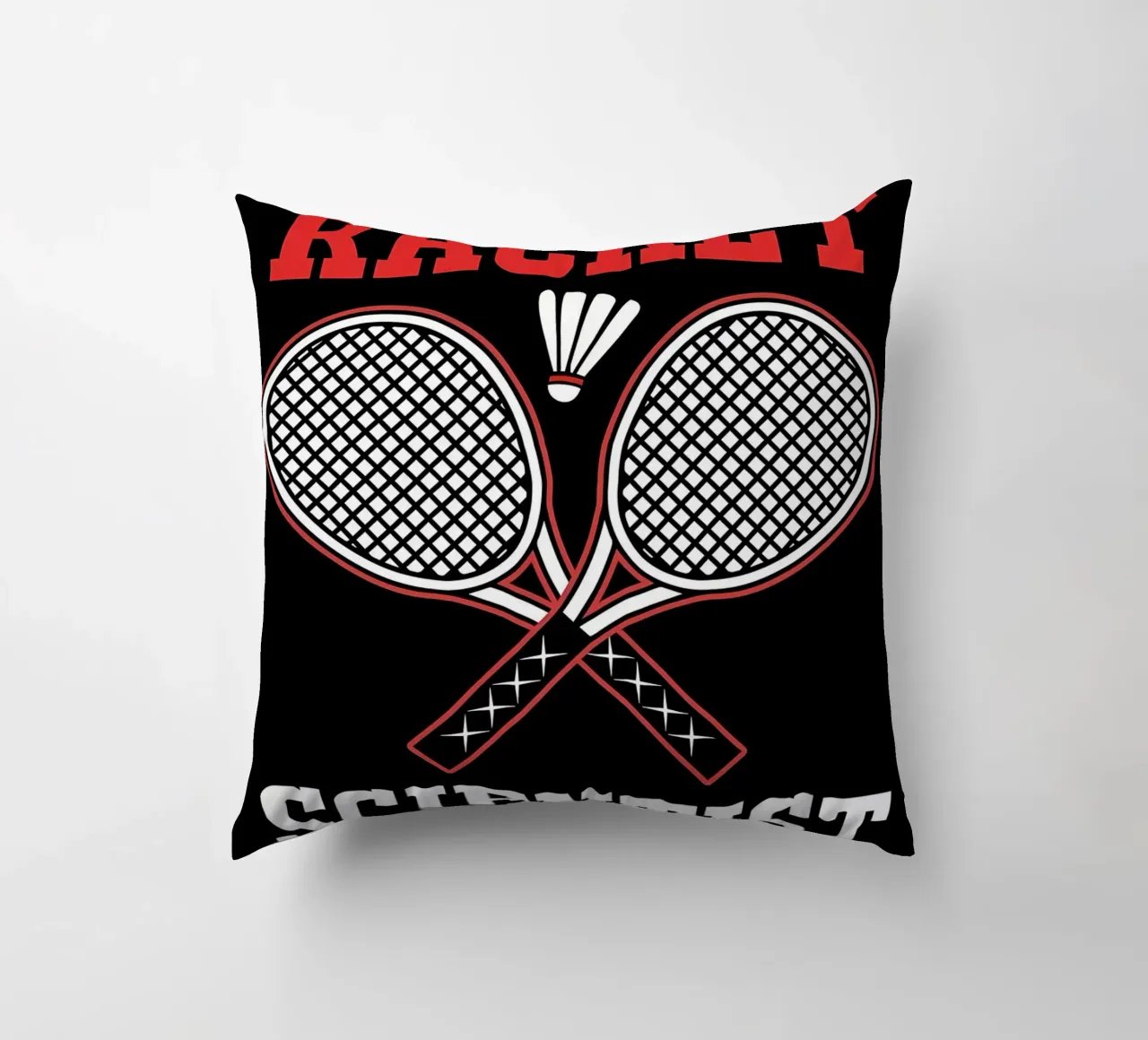 Racket Scientist decorative cushion by allison