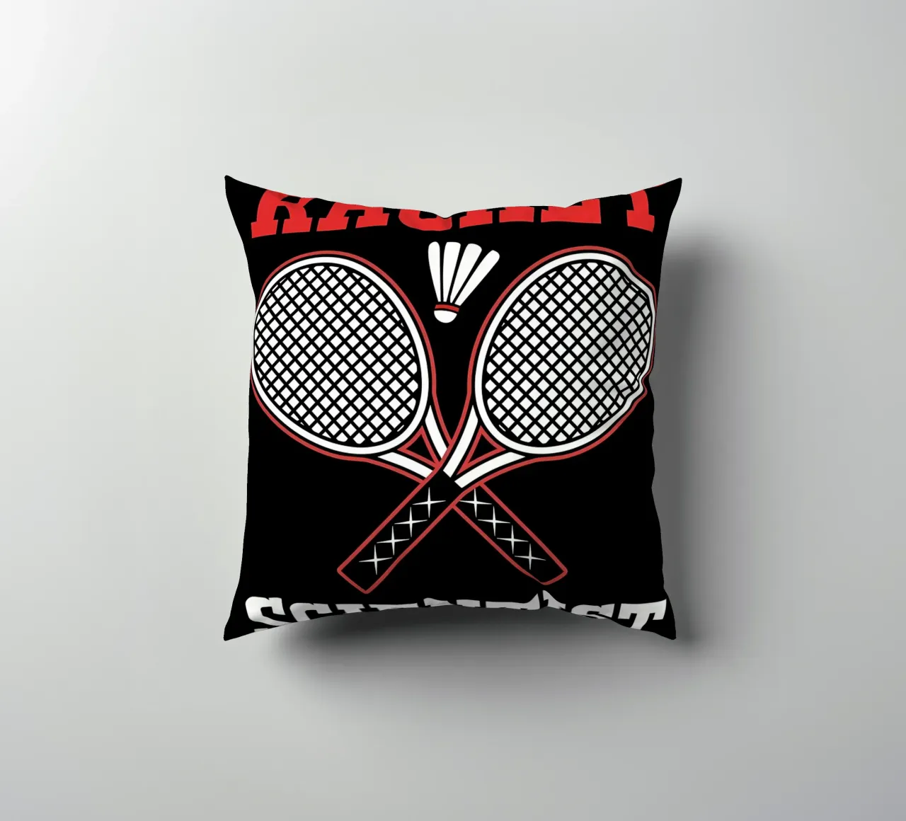 Racket Scientist decorative cushion by allison