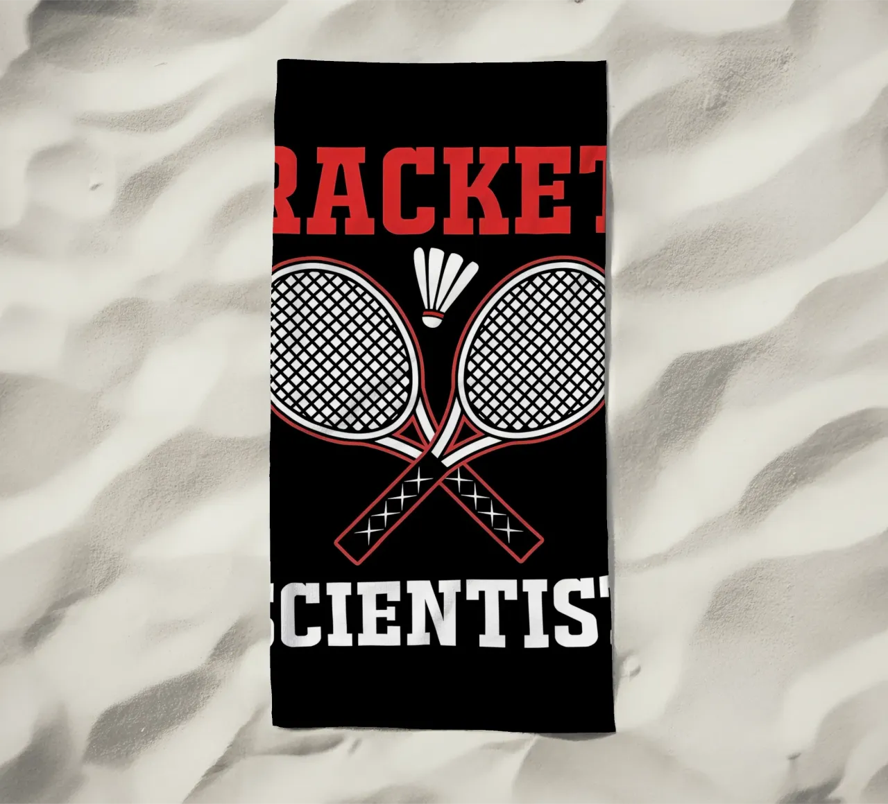 Racket Scientist beach towel by allison