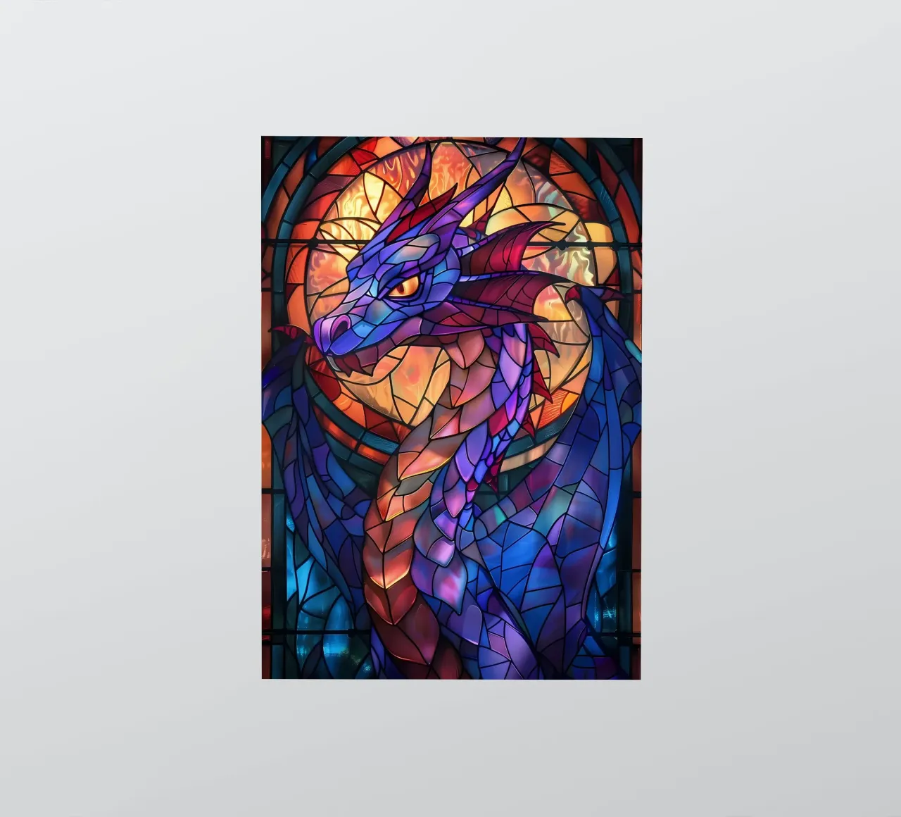 Stained Glass Dragon sticker by Mikesell